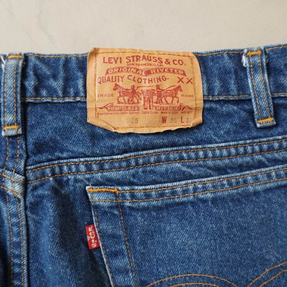 Vintage Levis 505 Jeans 36x30 90s Blue Regular Straight USA Made Denim